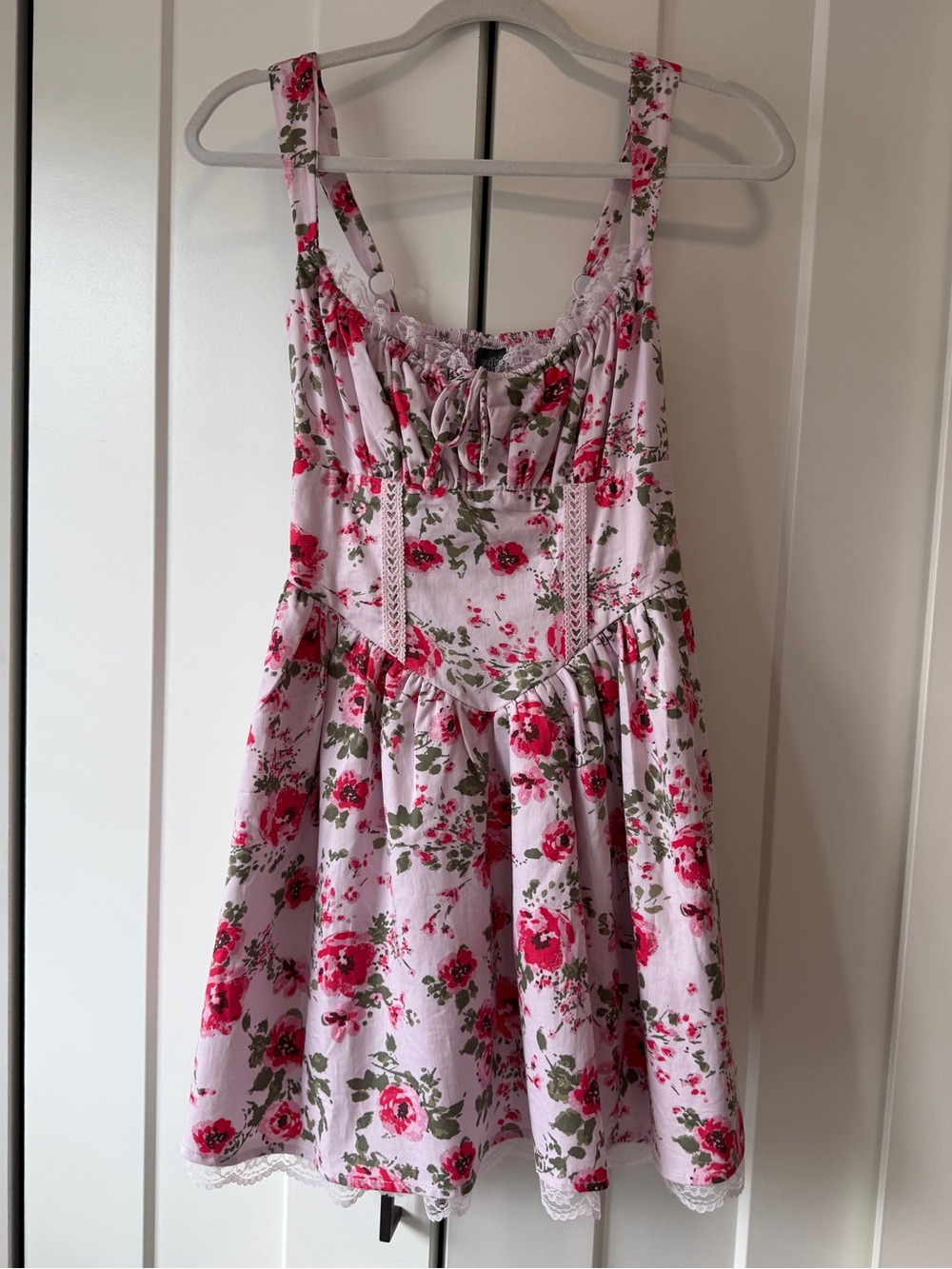wild fable Pink Floral Dress with Rose Print